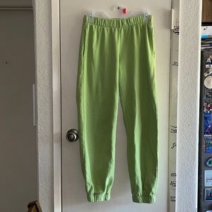 Lime green brandy Melville sweats